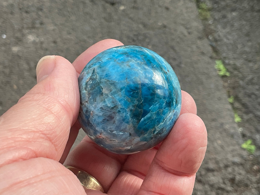 110g Blue Apatite Sphere 7B