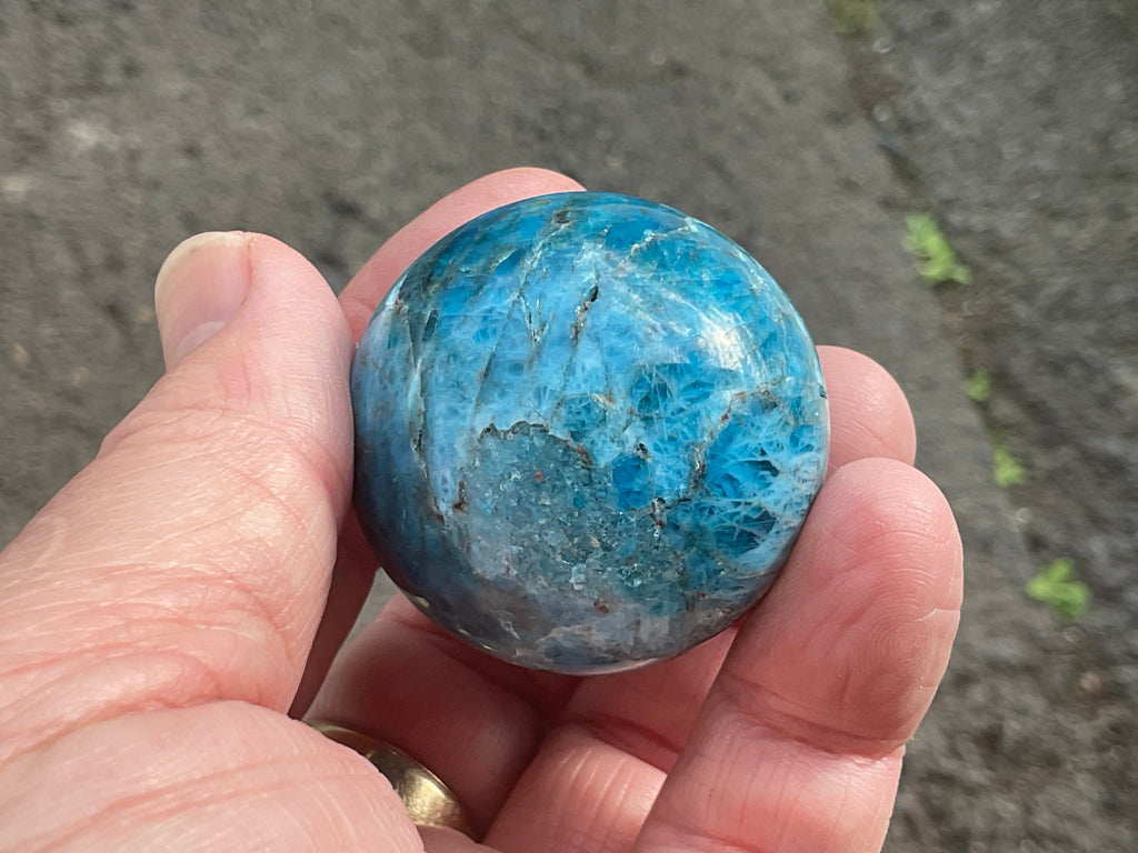 110g Blue Apatite Sphere 7B