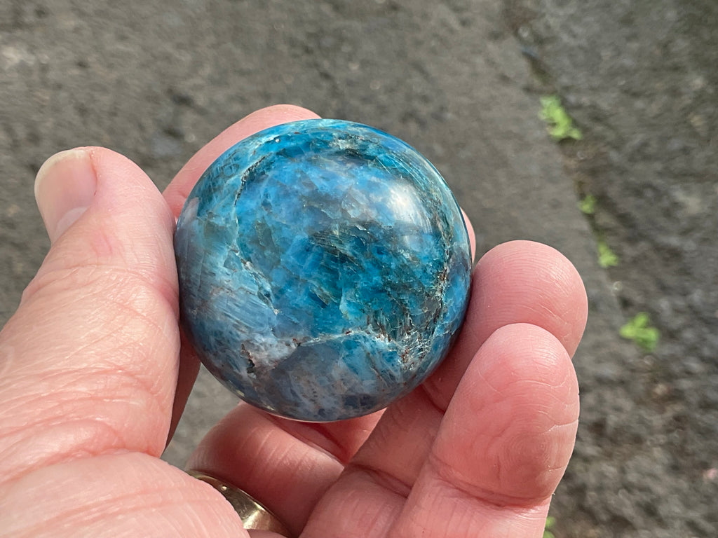 110g Blue Apatite Sphere 7B