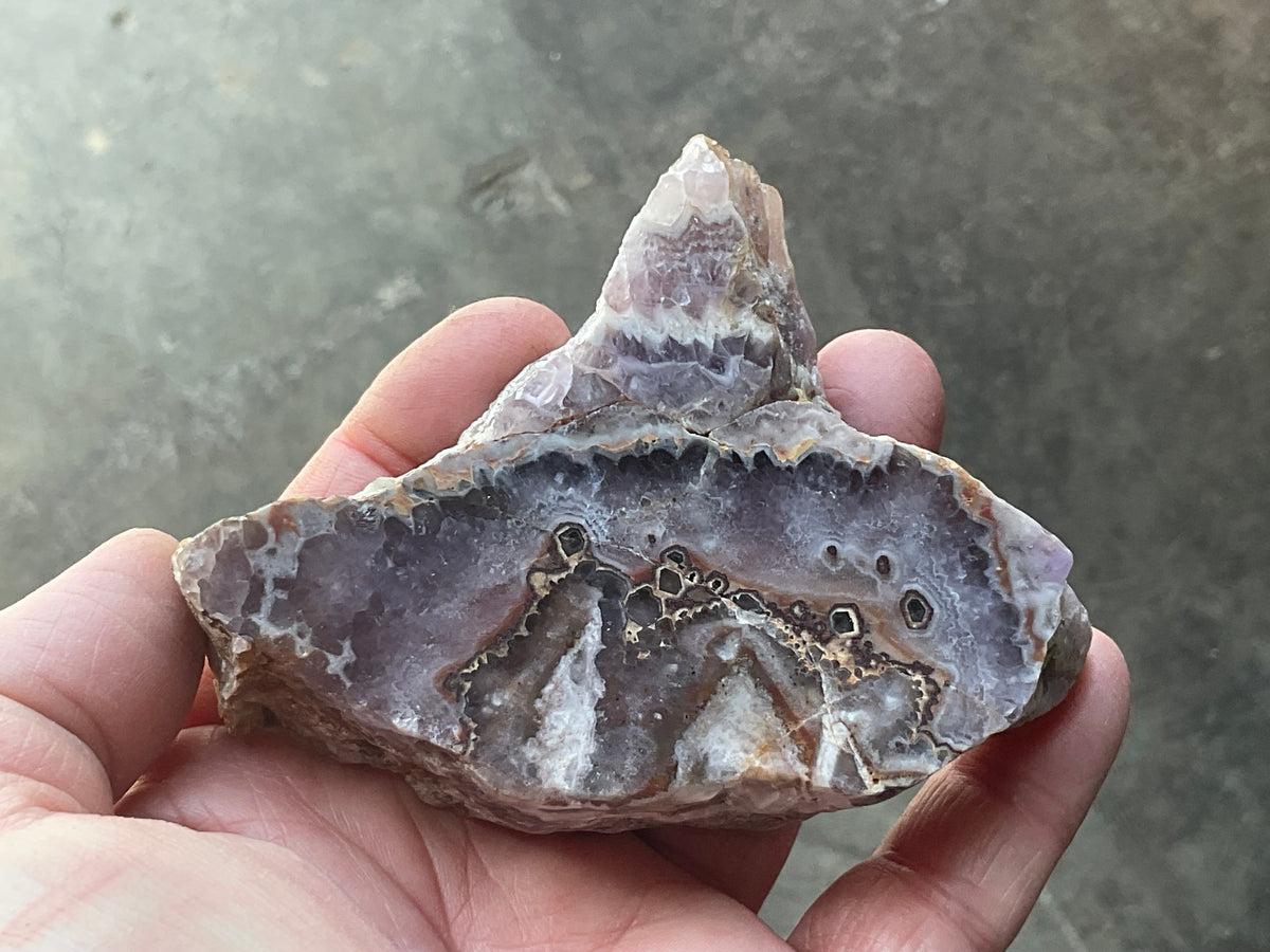 193g Australian Chevron Amethyst Polished Slab