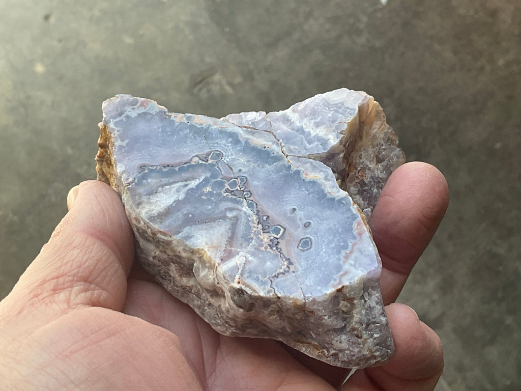 193g Australian Chevron Amethyst Polished Slab