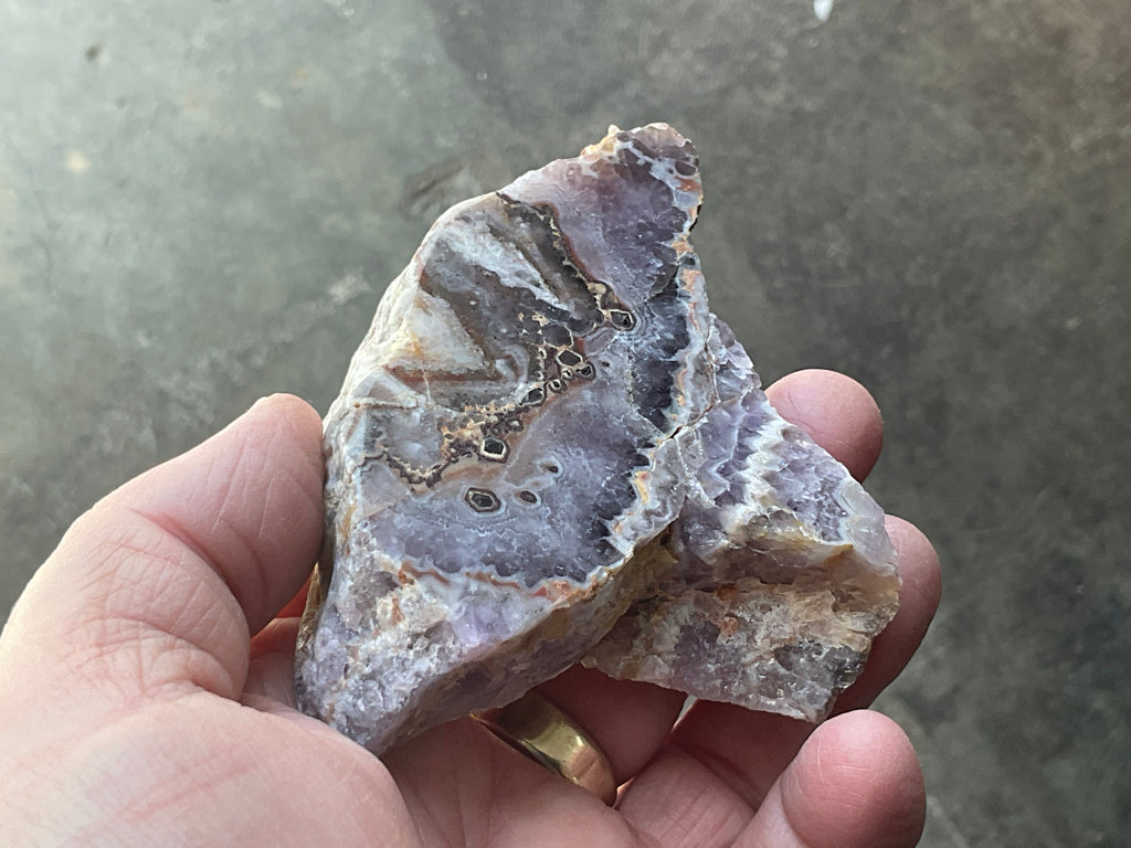 193g Australian Chevron Amethyst Polished Slab