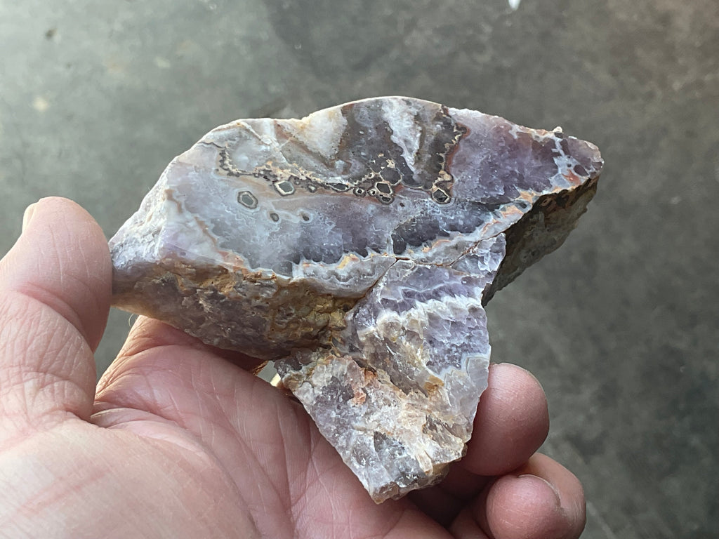 193g Australian Chevron Amethyst Polished Slab