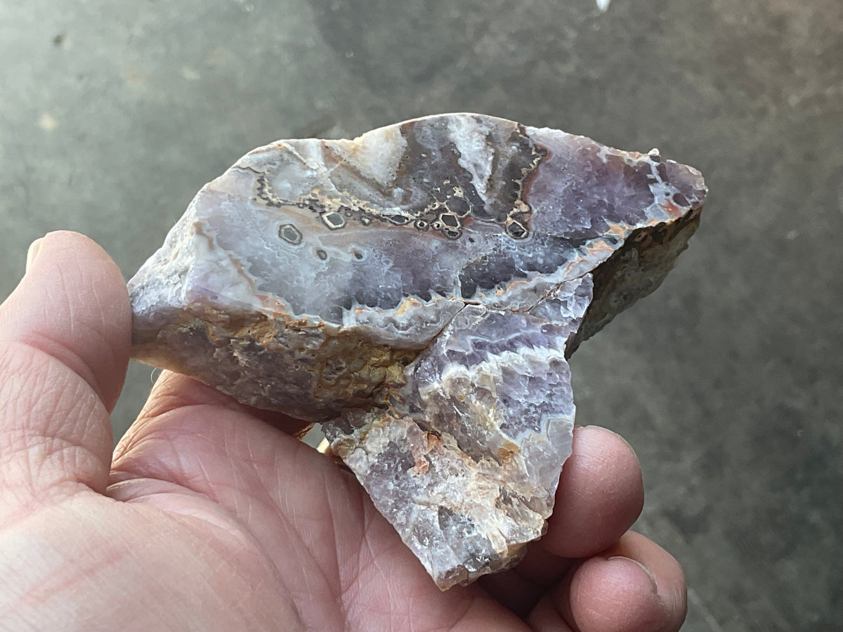 193g Australian Chevron Amethyst Polished Slab