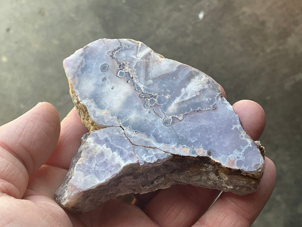 193g Australian Chevron Amethyst Polished Slab