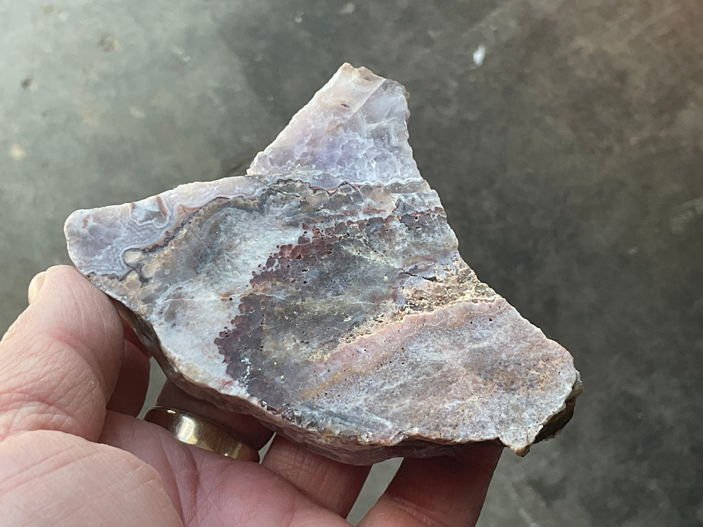 193g Australian Chevron Amethyst Polished Slab