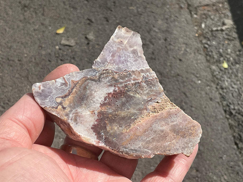 193g Australian Chevron Amethyst Polished Slab