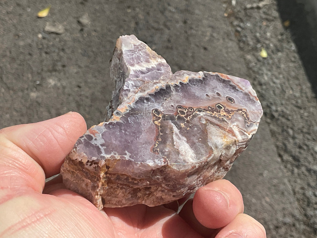 193g Australian Chevron Amethyst Polished Slab