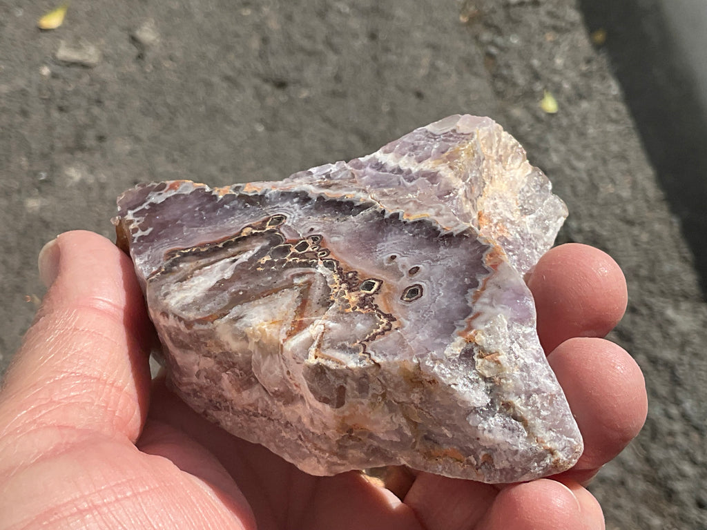 193g Australian Chevron Amethyst Polished Slab