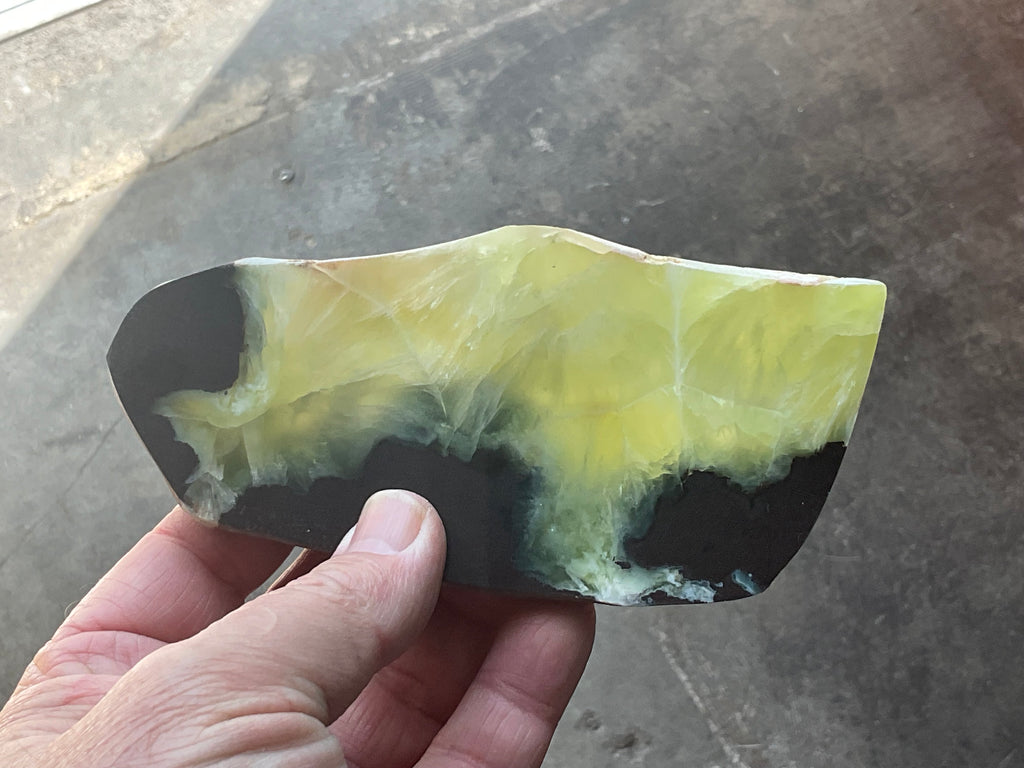 229g Wave Hill Prehnite Polished Slab B