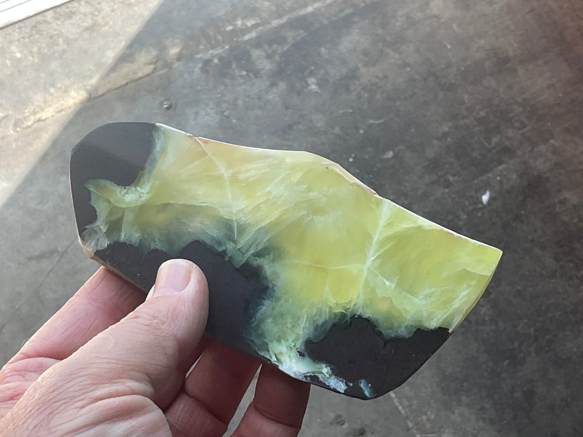 229g Wave Hill Prehnite Polished Slab B