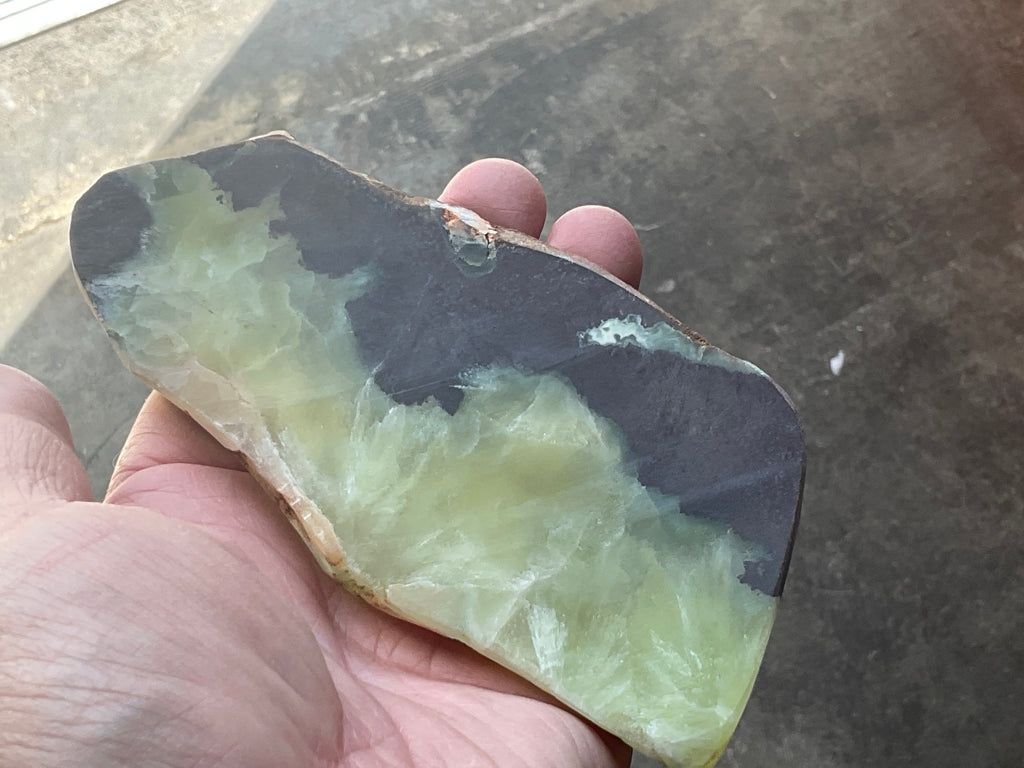 229g Wave Hill Prehnite Polished Slab B