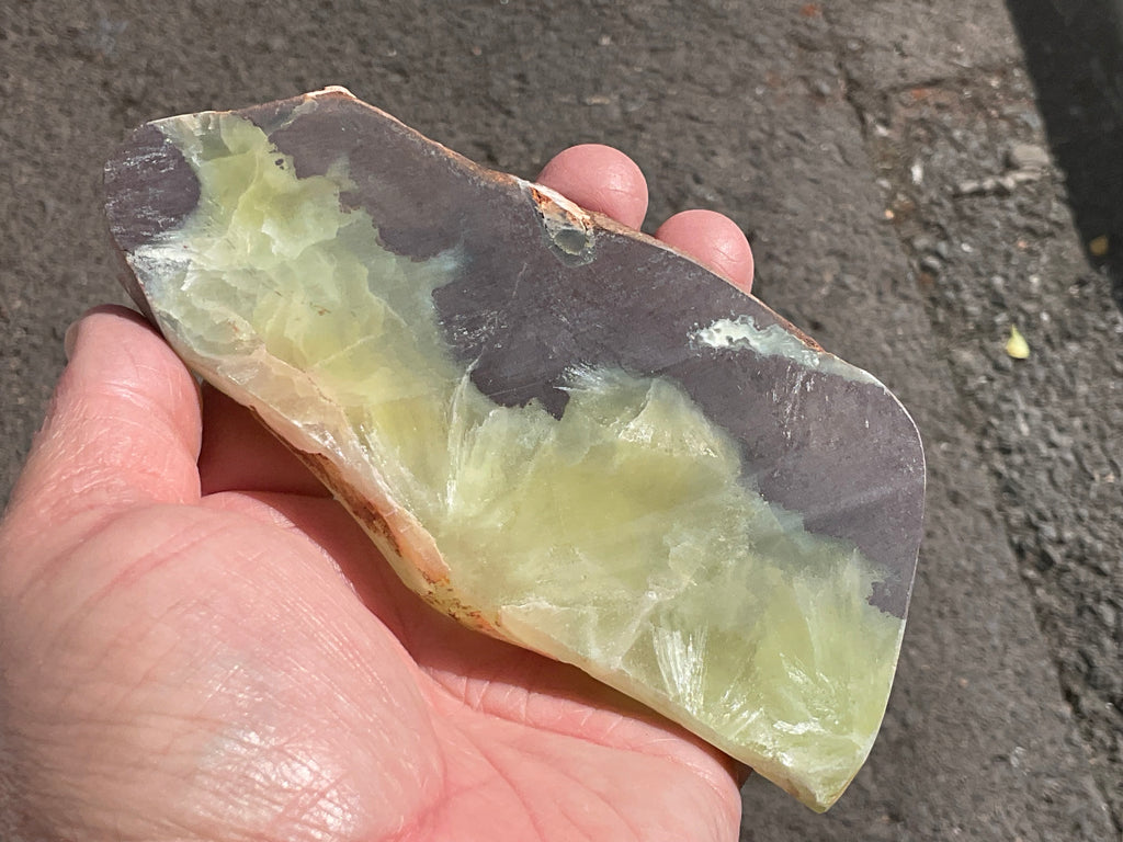 229g Wave Hill Prehnite Polished Slab B