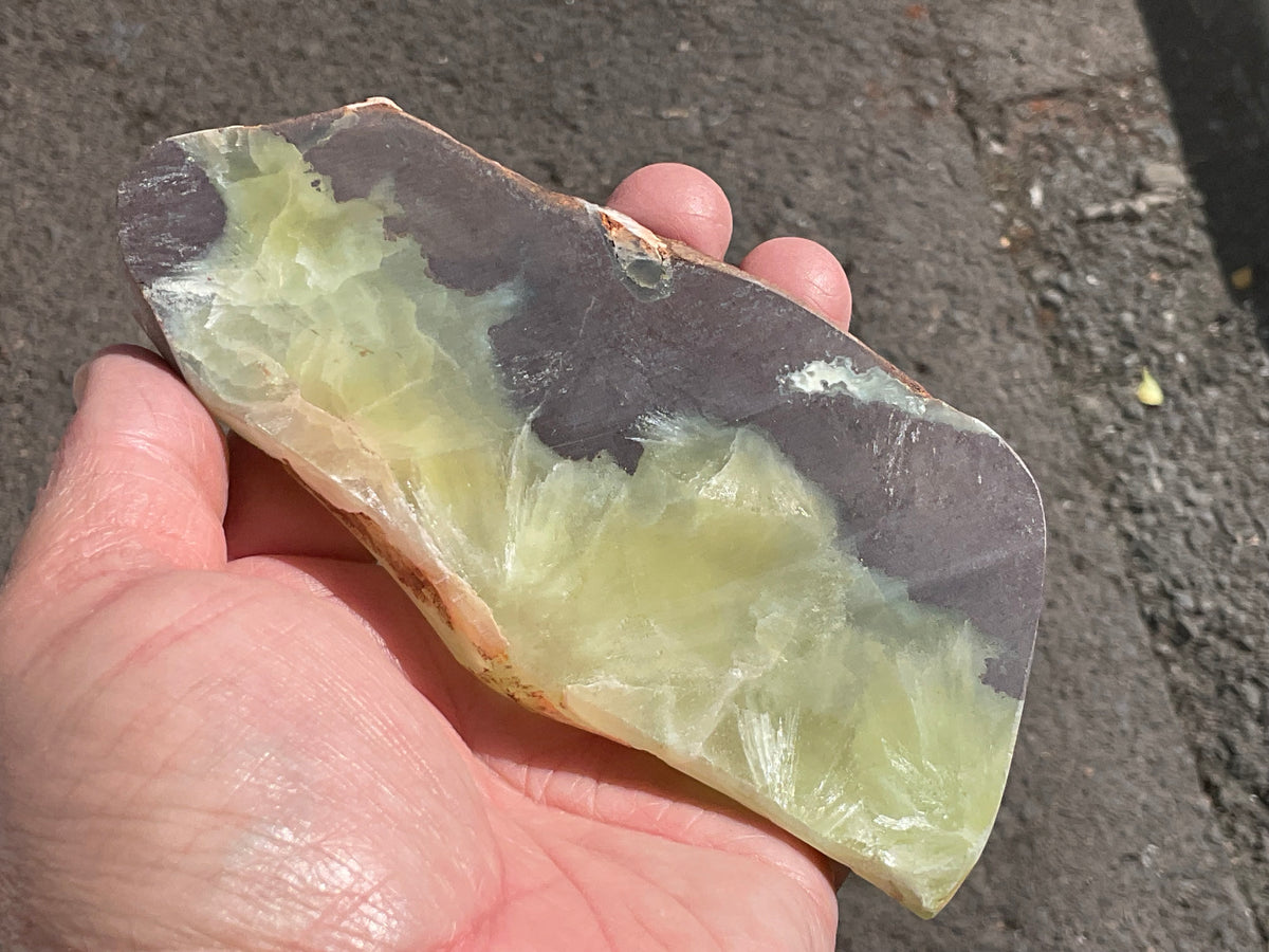 229g Wave Hill Prehnite Polished Slab B