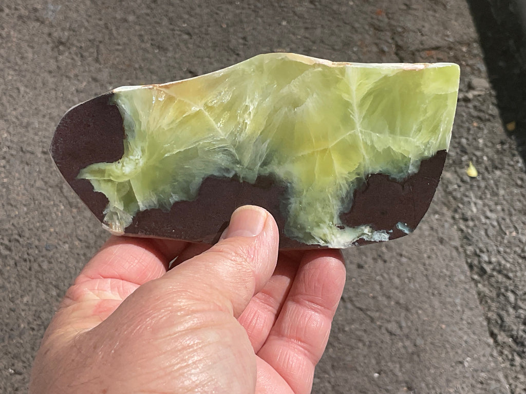 229g Wave Hill Prehnite Polished Slab B
