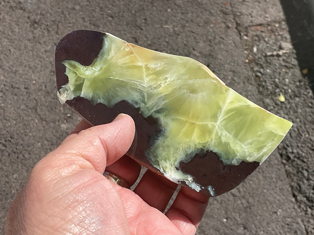 229g Wave Hill Prehnite Polished Slab B
