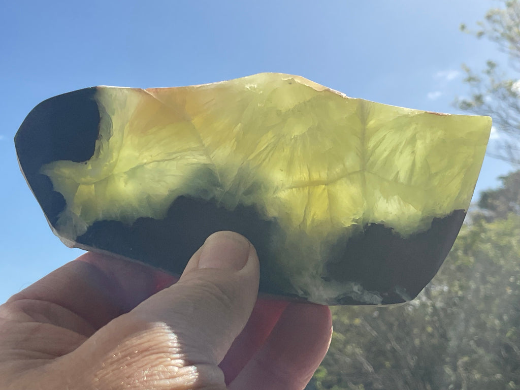 229g Wave Hill Prehnite Polished Slab B
