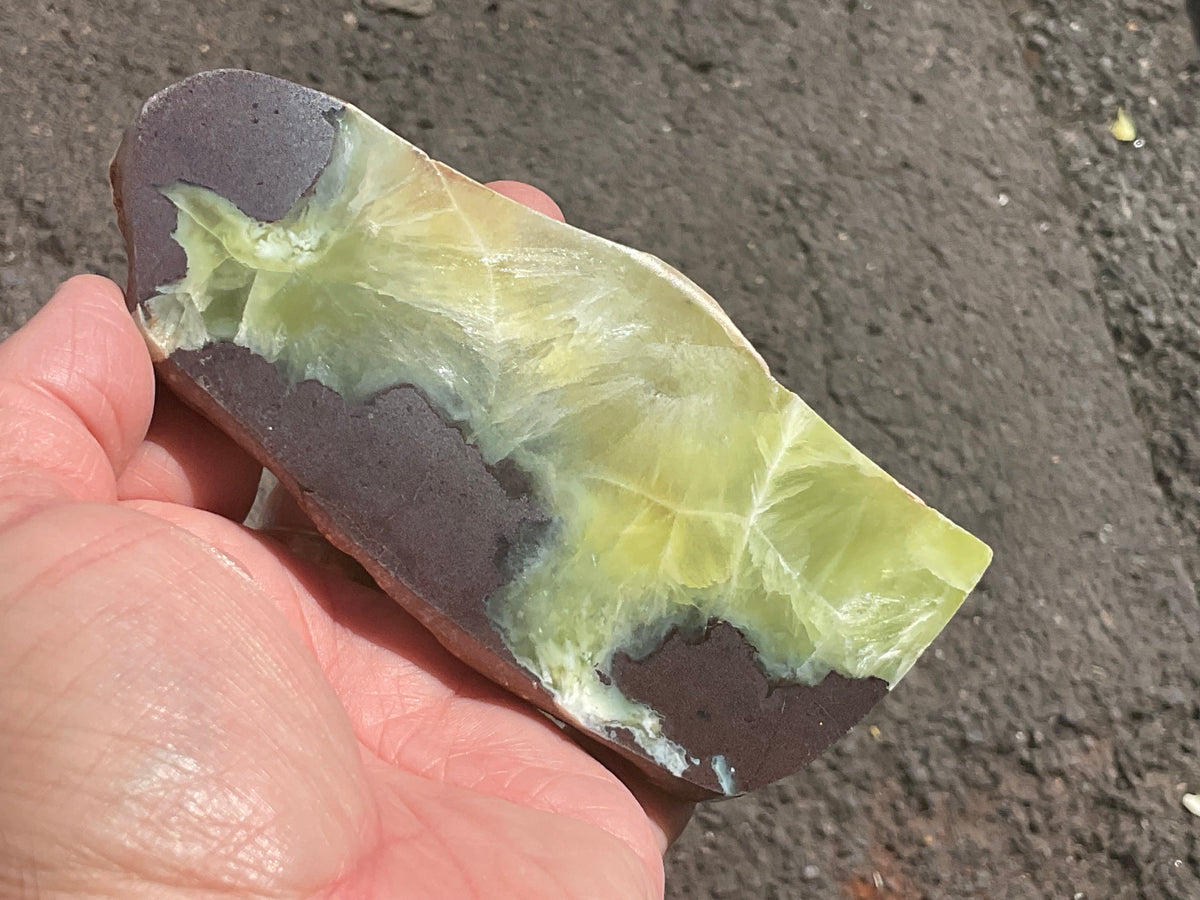 229g Wave Hill Prehnite Polished Slab B