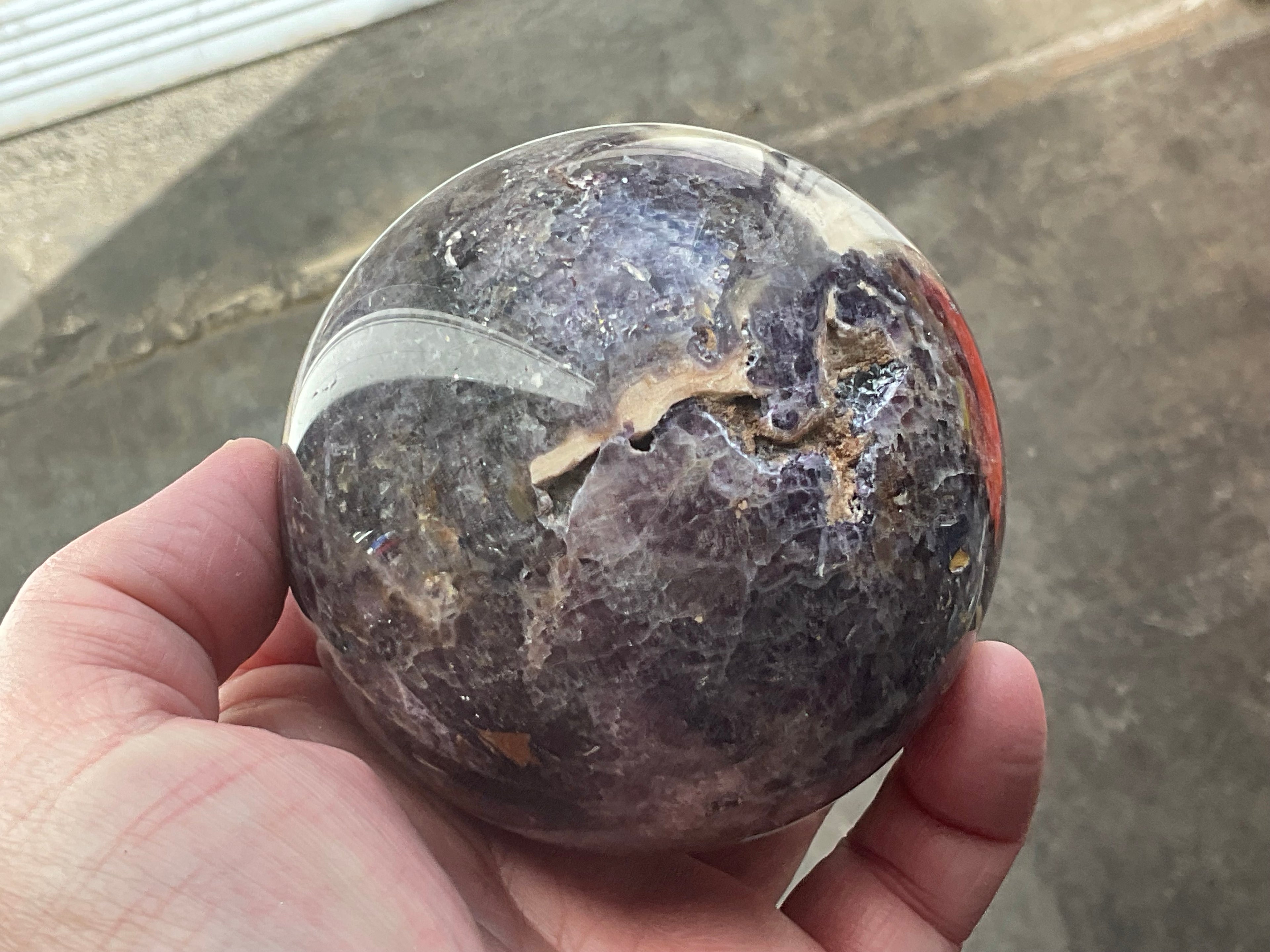 931g Fluorite Root Sphere 4B (repaired)