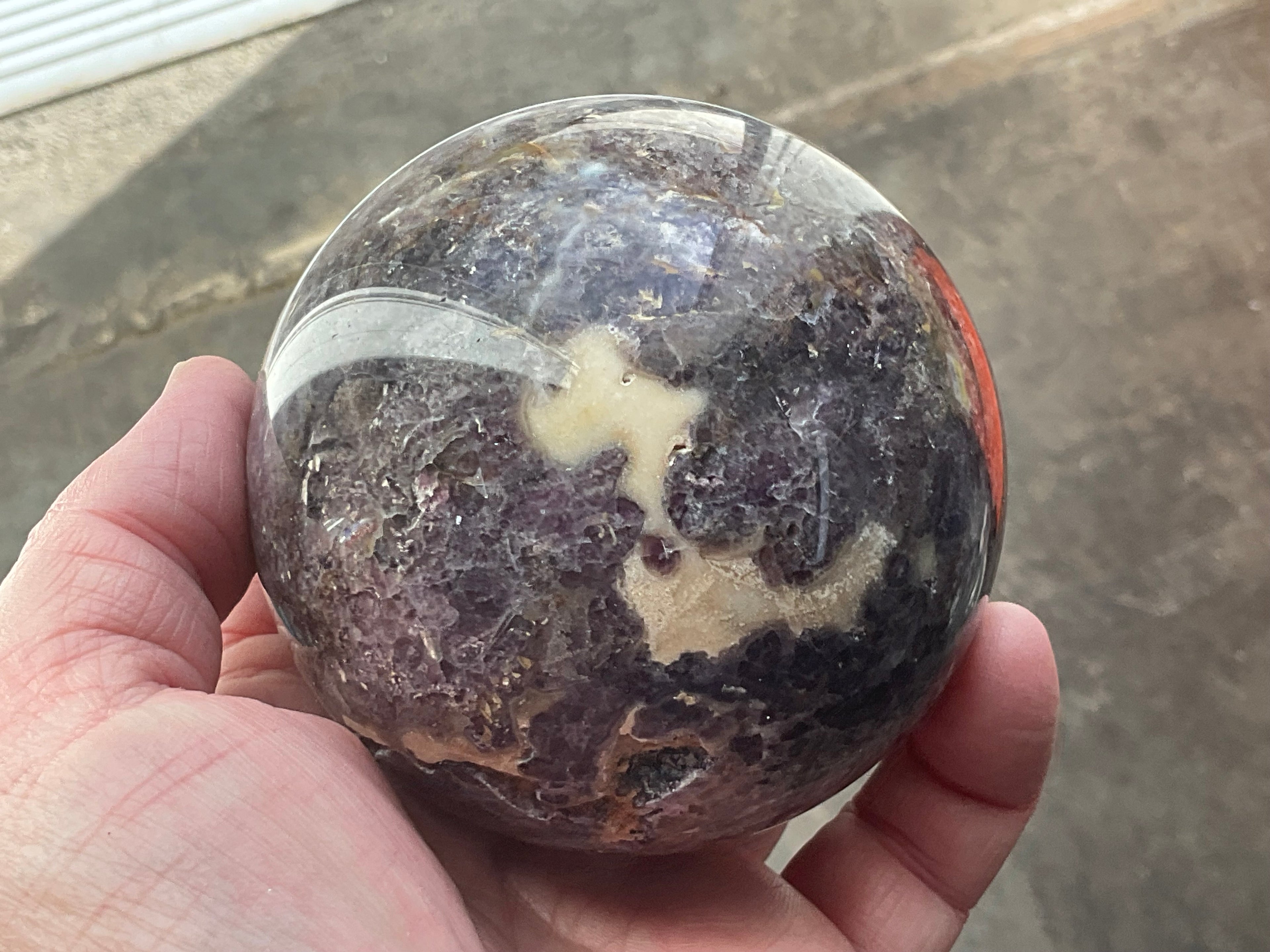 931g Fluorite Root Sphere 4B (repaired)