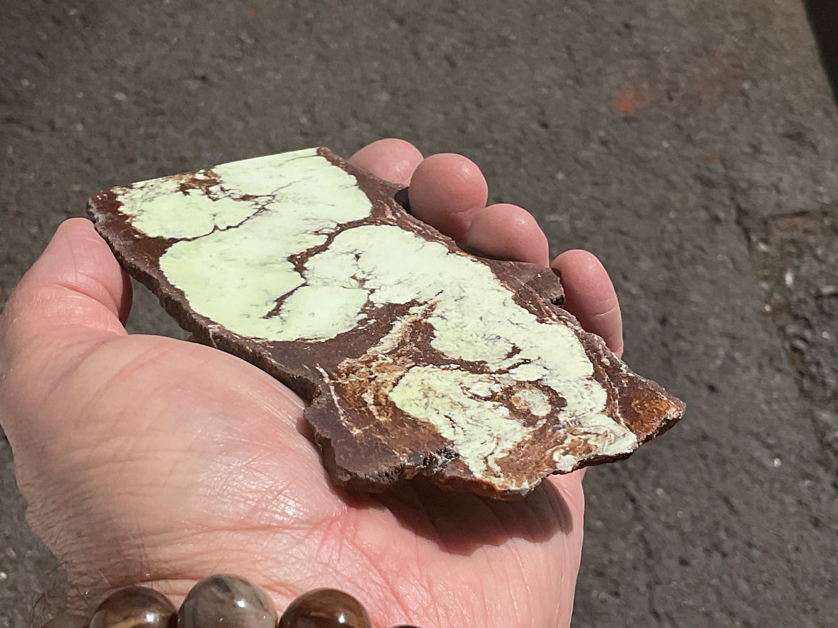 88g Lemon Chrysoprase Polished Slab A