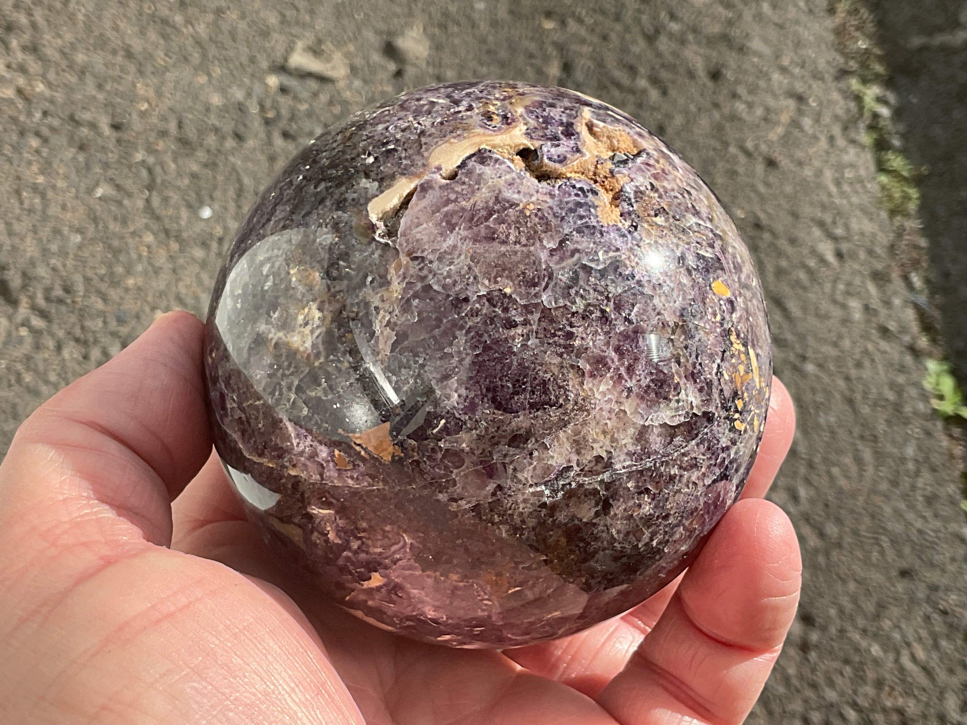 931g Fluorite Root Sphere 4B (repaired)