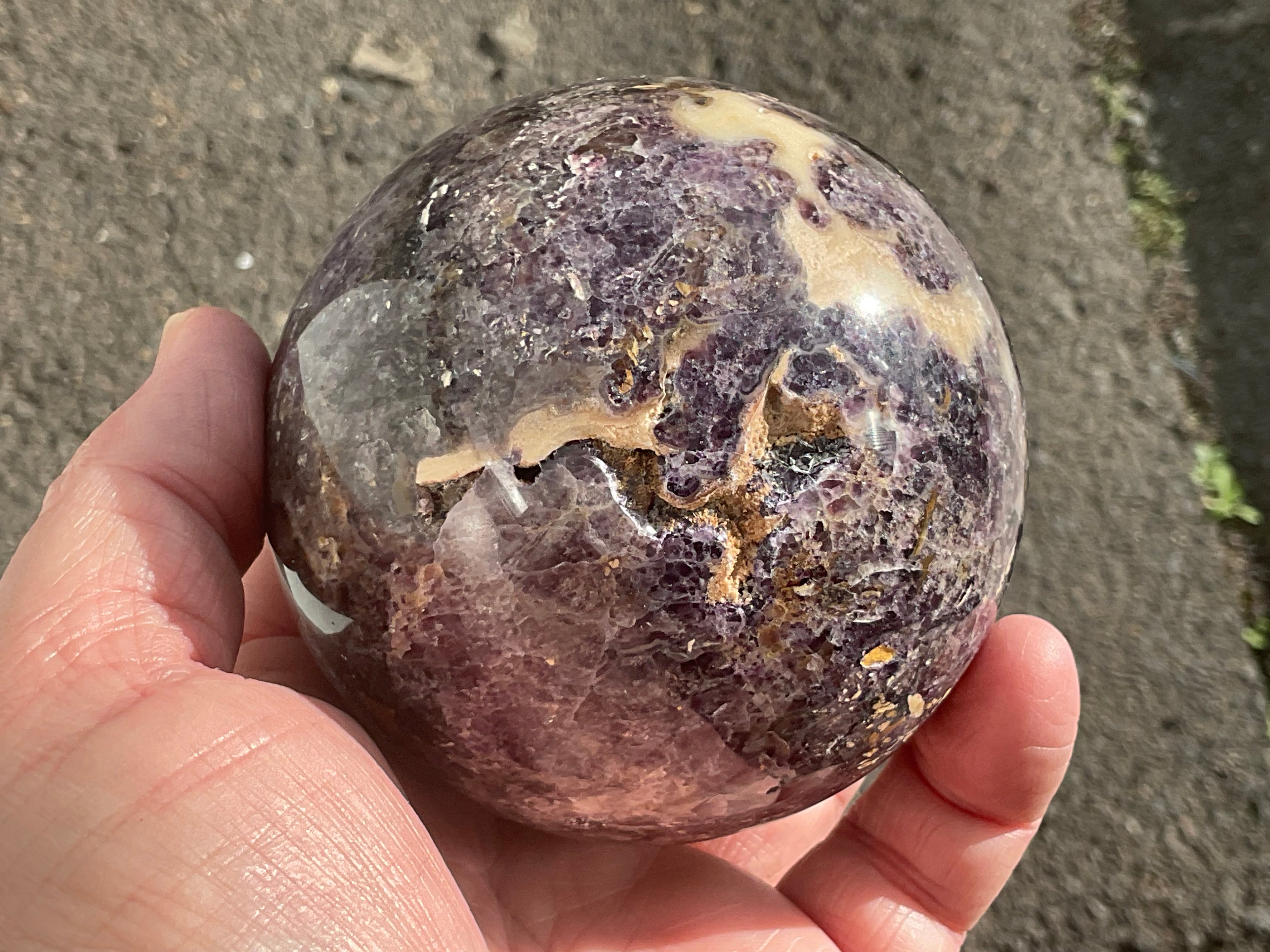 931g Fluorite Root Sphere 4B (repaired)