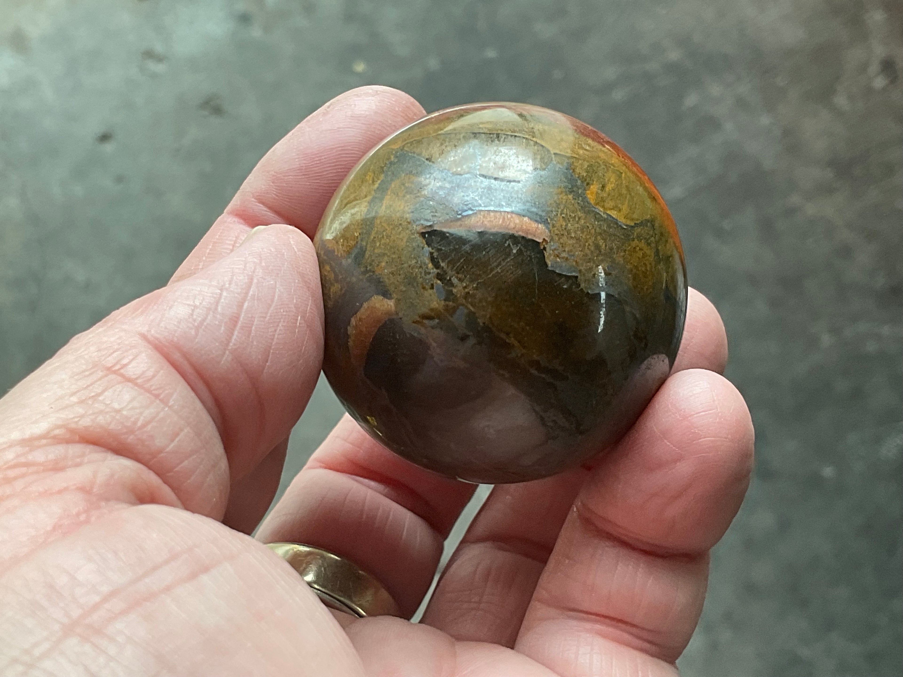 130g Tiger Iron Sphere 1A