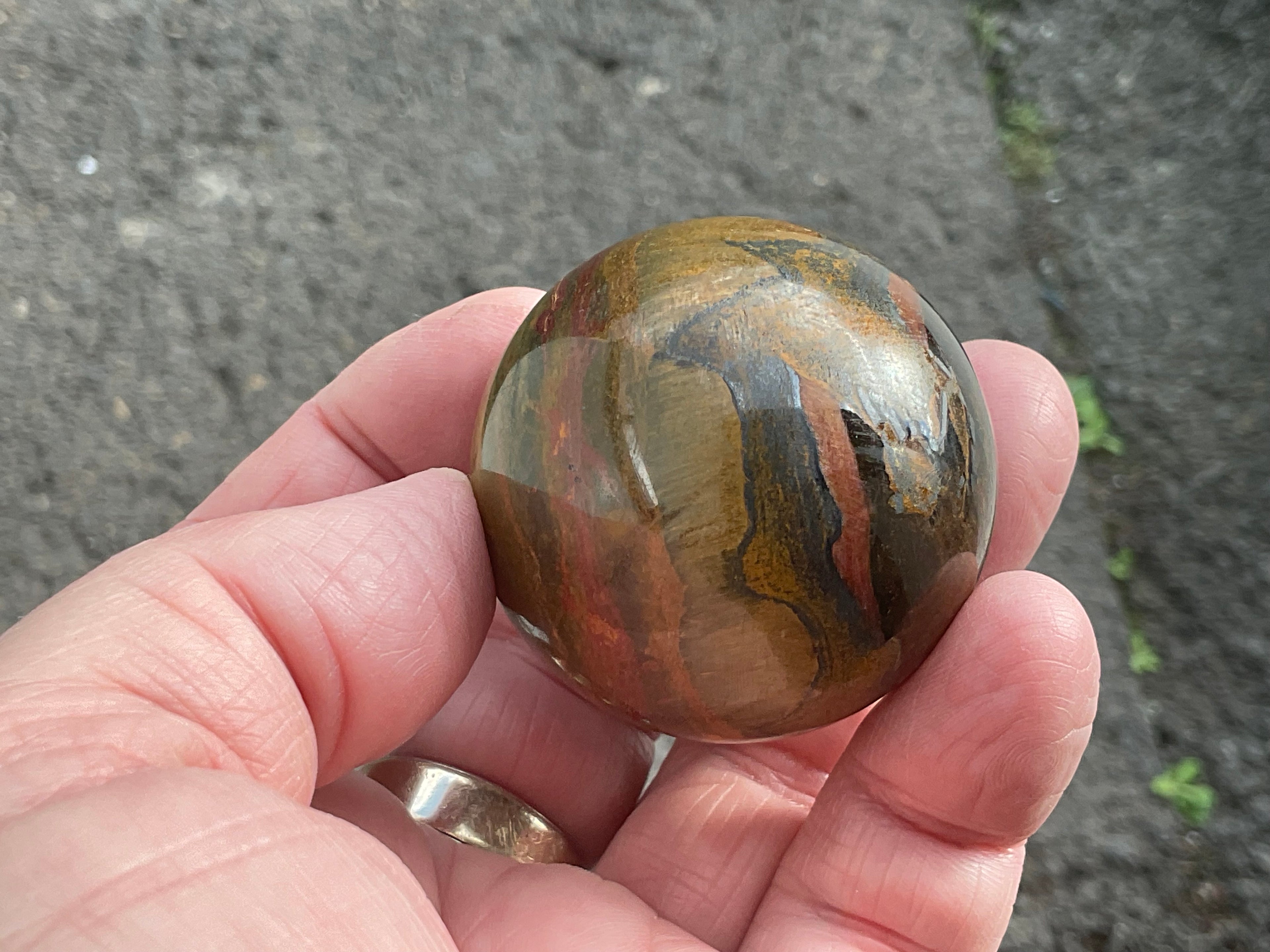130g Tiger Iron Sphere 1A