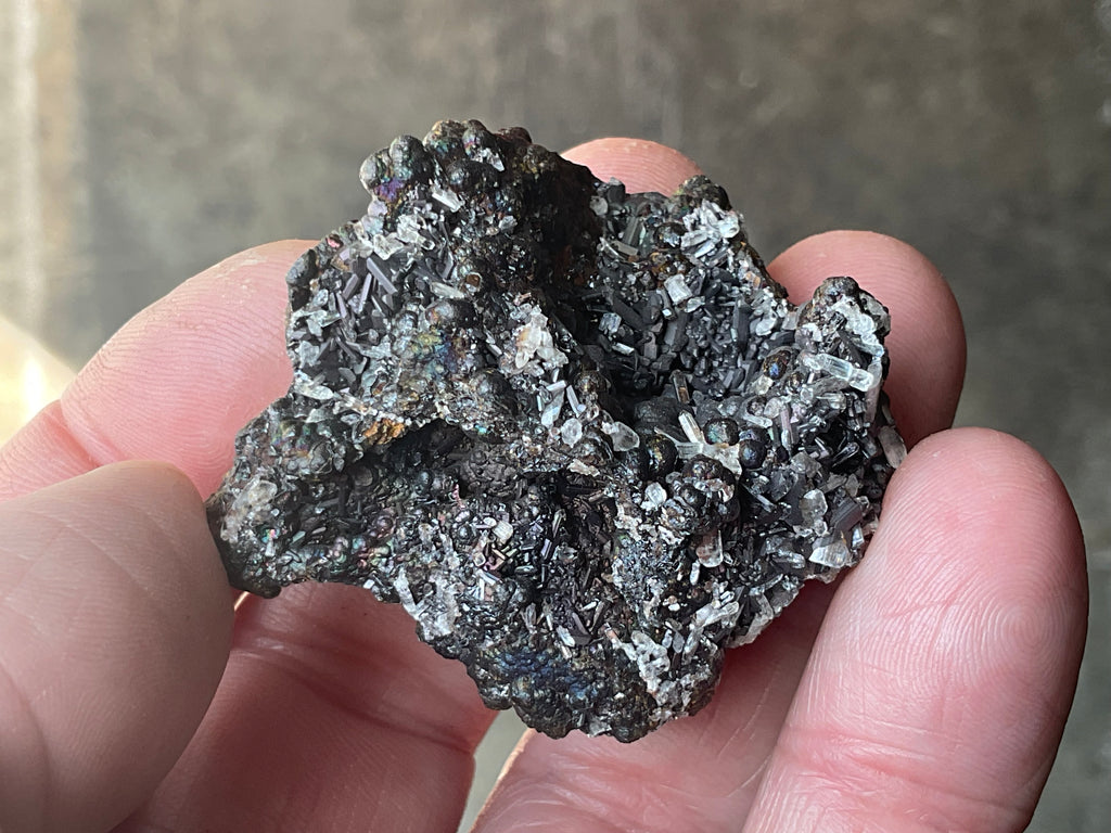 30g Iridescent Goethite/Limonite with Selenite Crystals Specimen 4A