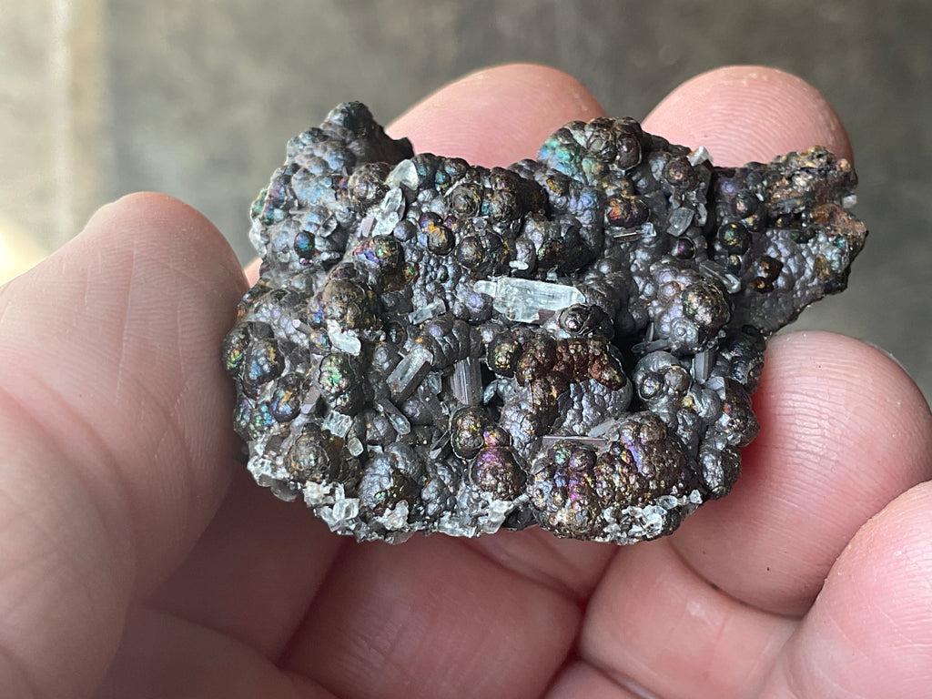 30g Iridescent Goethite/Limonite with Selenite Crystals Specimen 4A
