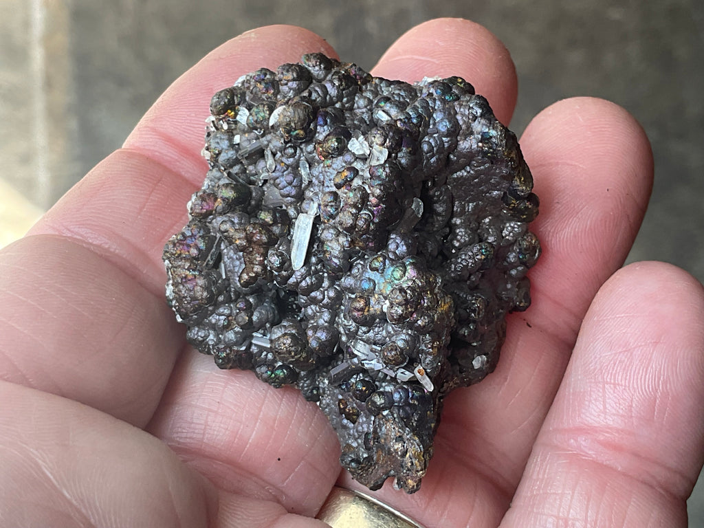 30g Iridescent Goethite/Limonite with Selenite Crystals Specimen 4A