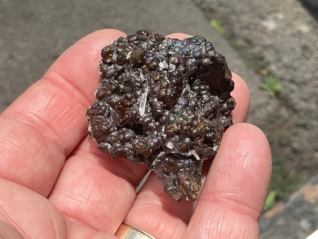 30g Iridescent Goethite/Limonite with Selenite Crystals Specimen 4A