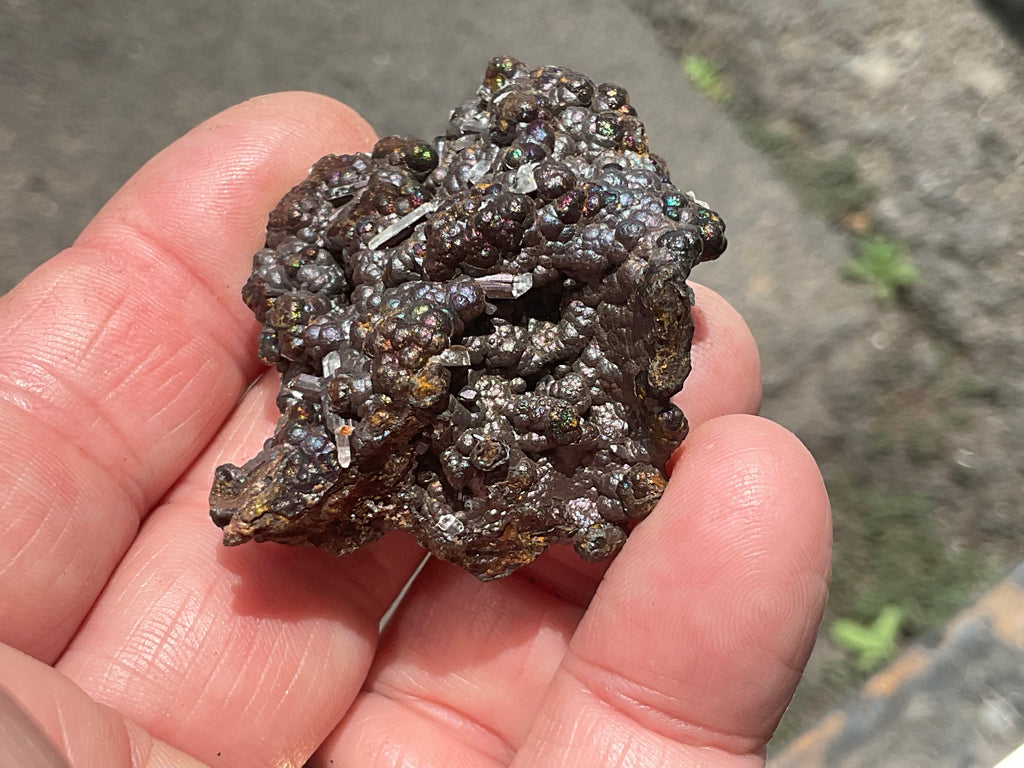 30g Iridescent Goethite/Limonite with Selenite Crystals Specimen 4A