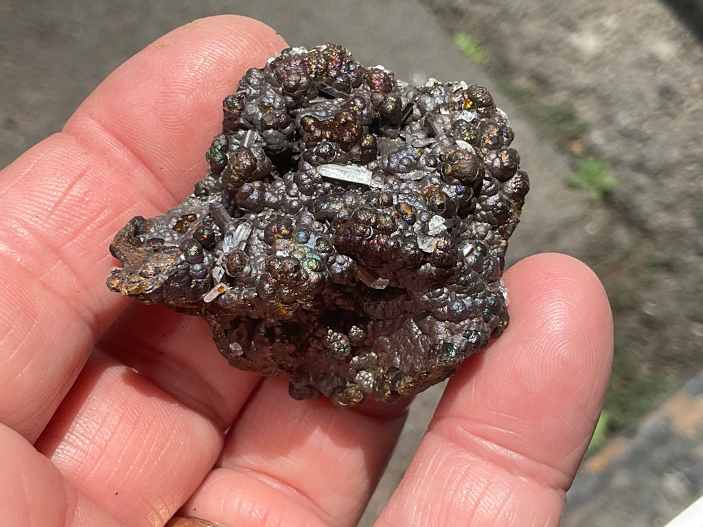 30g Iridescent Goethite/Limonite with Selenite Crystals Specimen 4A