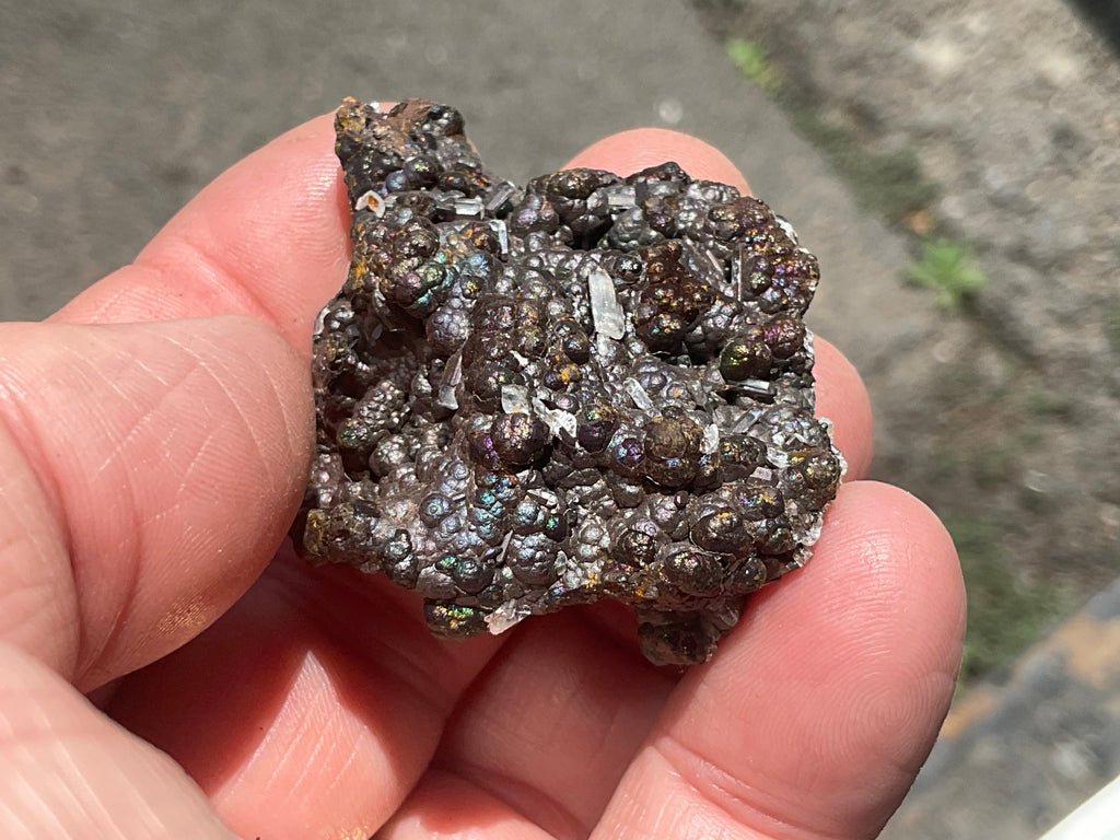 30g Iridescent Goethite/Limonite with Selenite Crystals Specimen 4A