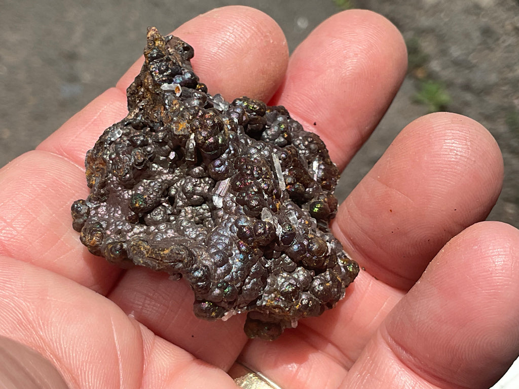 30g Iridescent Goethite/Limonite with Selenite Crystals Specimen 4A