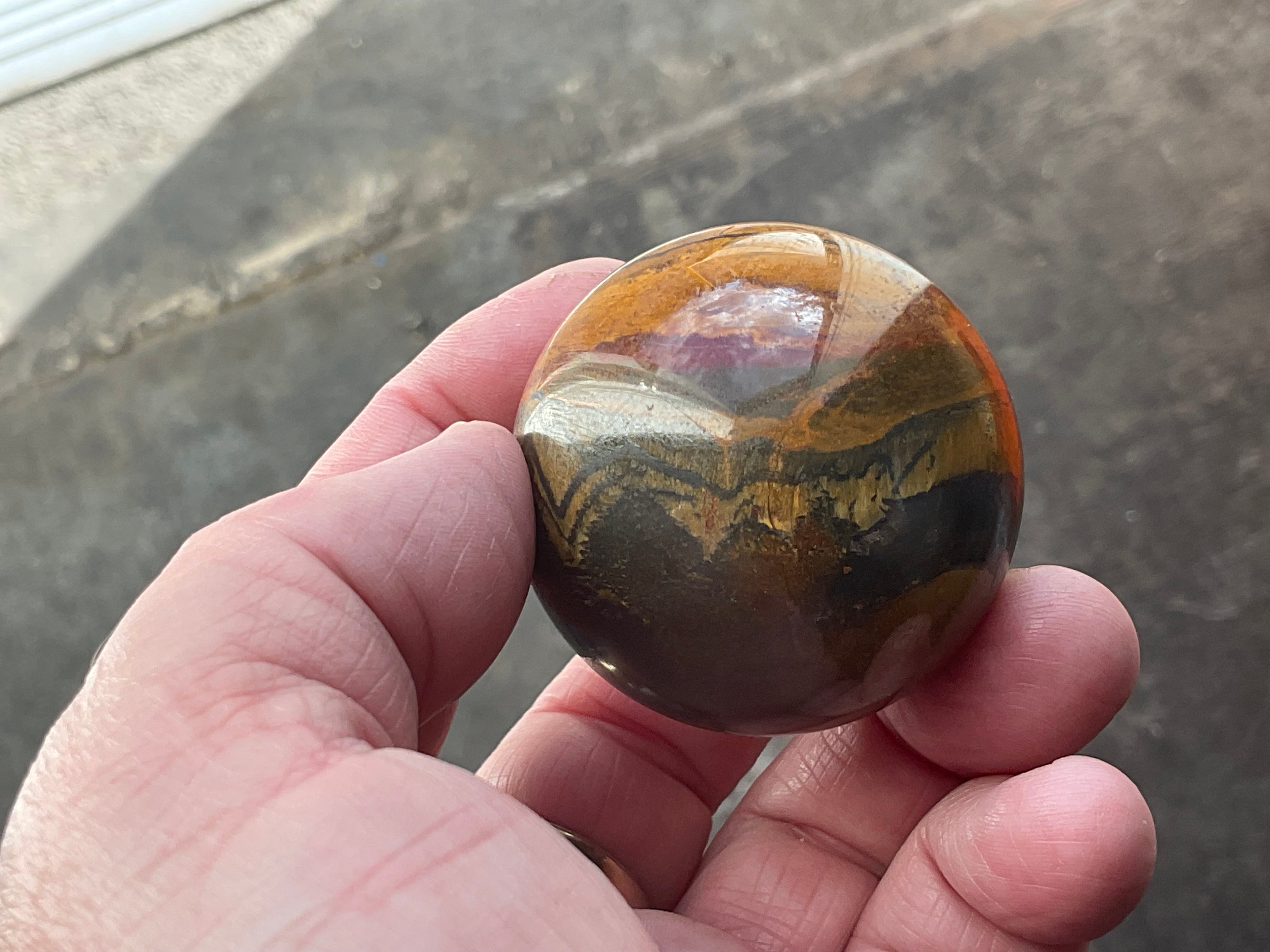 144g Tiger Iron Sphere 2A
