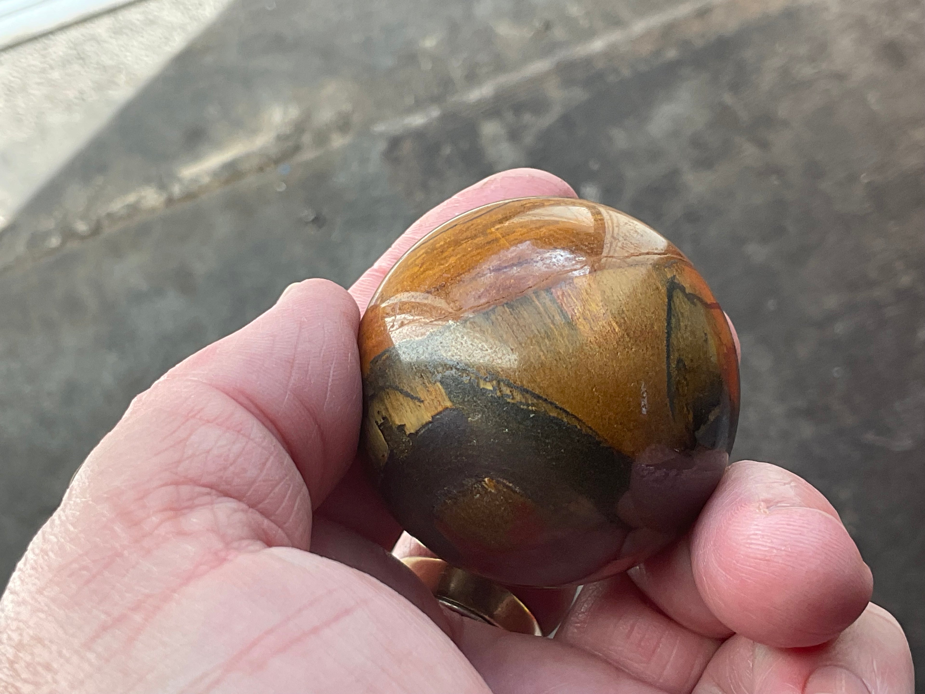 144g Tiger Iron Sphere 2A
