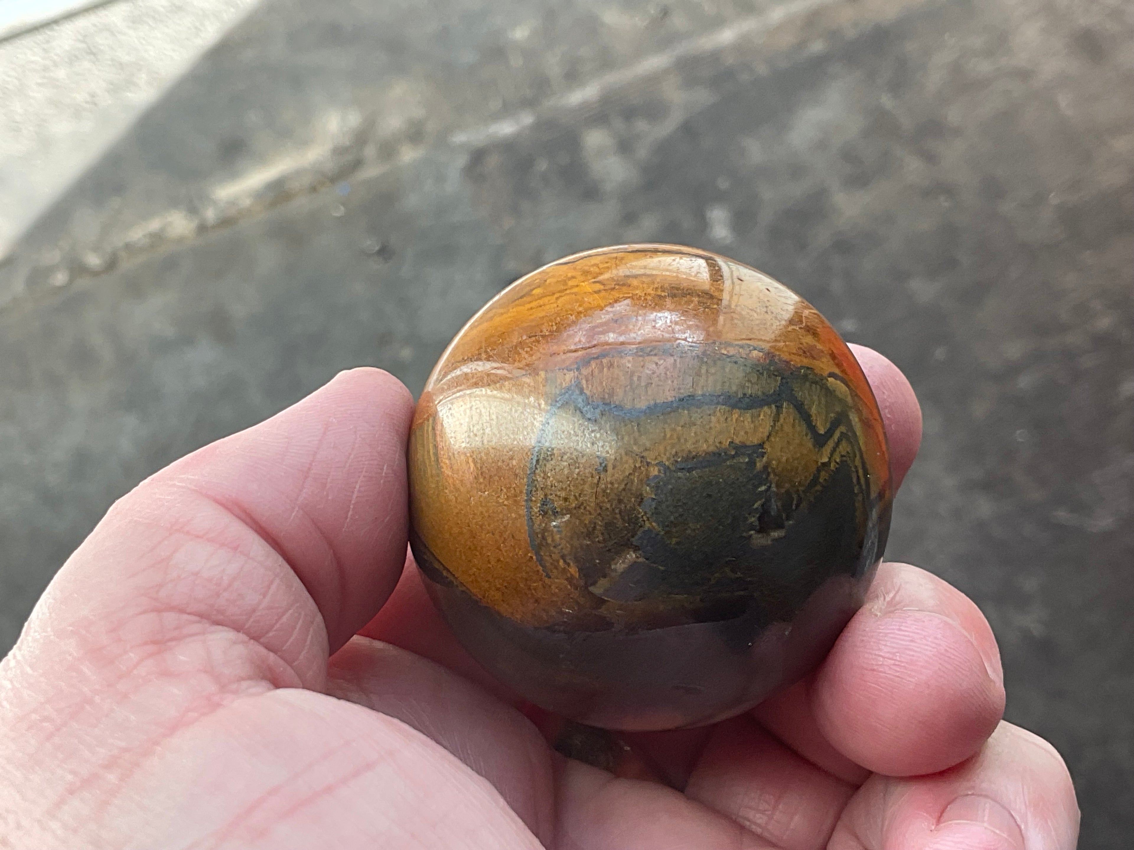 144g Tiger Iron Sphere 2A