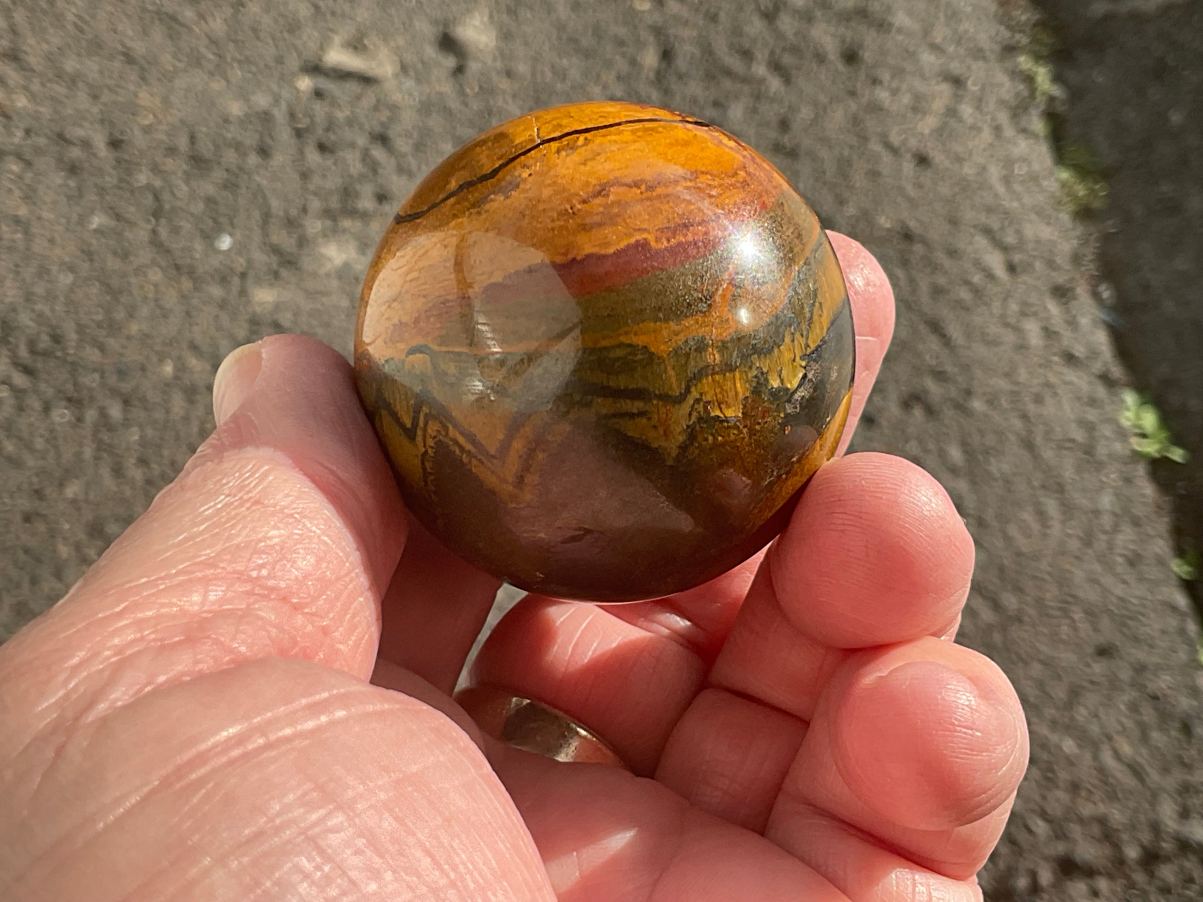 144g Tiger Iron Sphere 2A