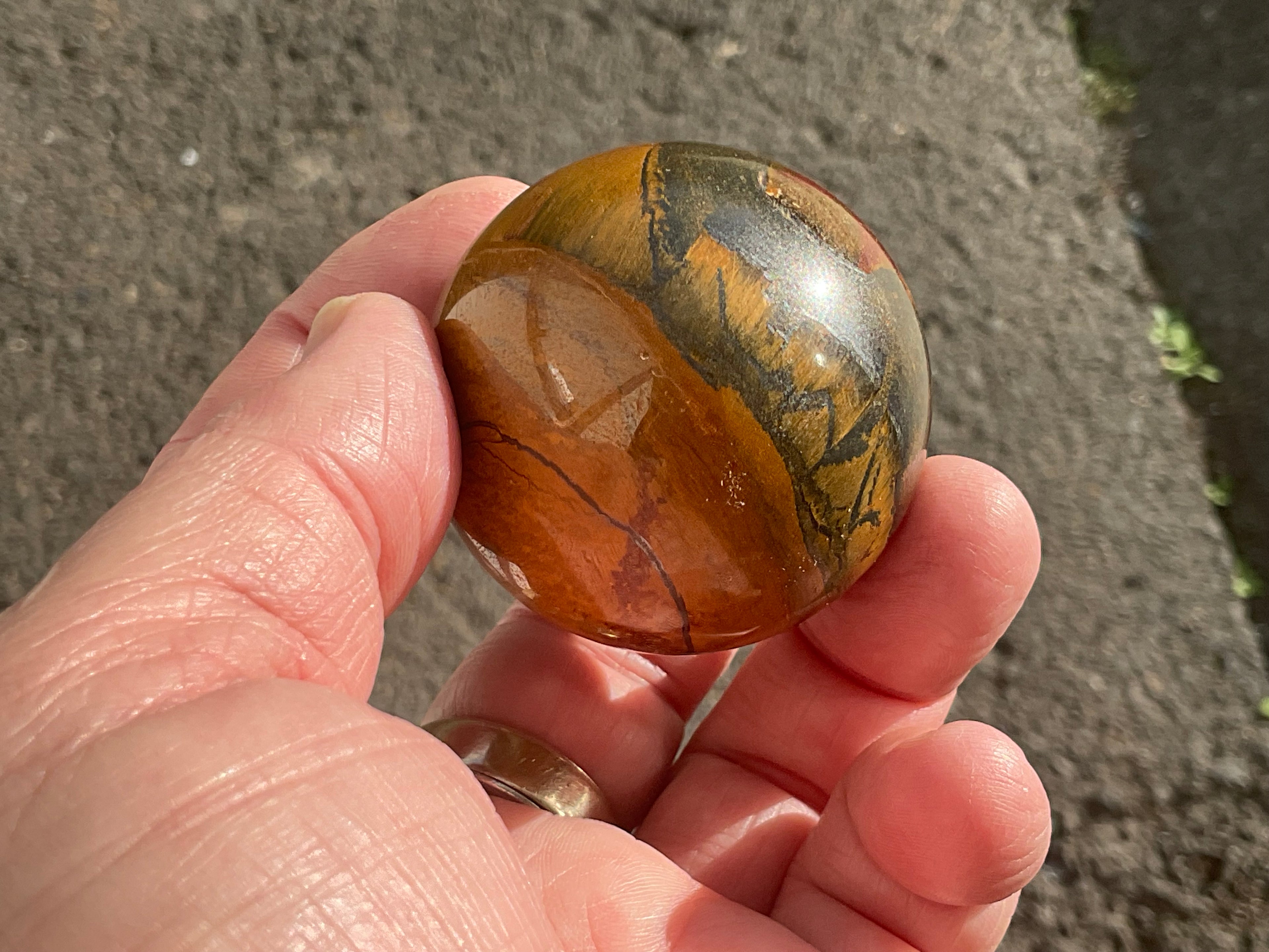 144g Tiger Iron Sphere 2A
