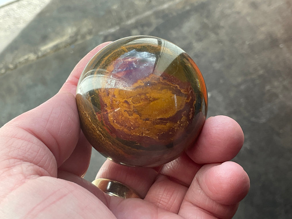 200g Tiger Iron Sphere 3A
