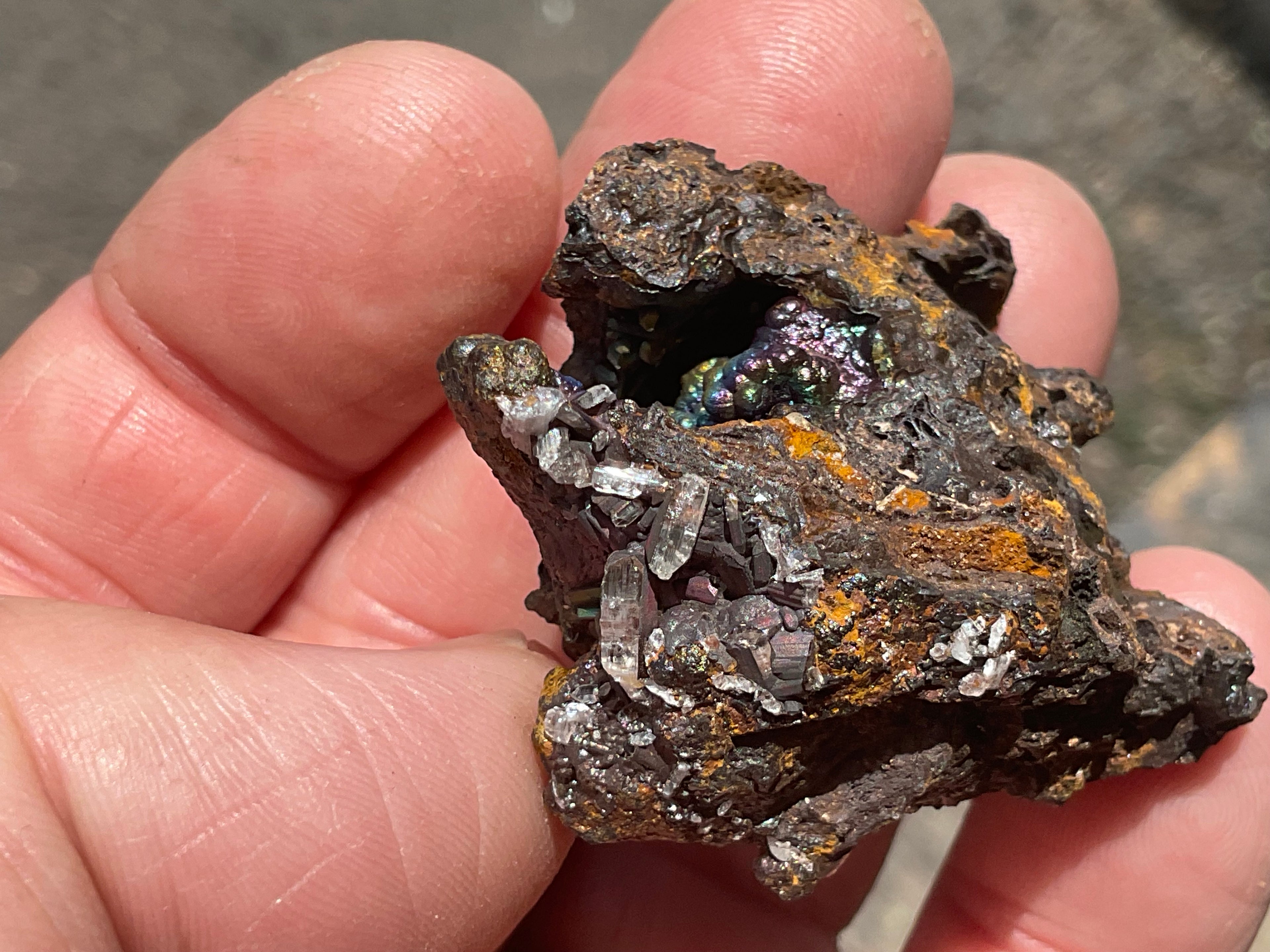 34g Goethite/Limonite with Selenite Crystals Specimen 4B