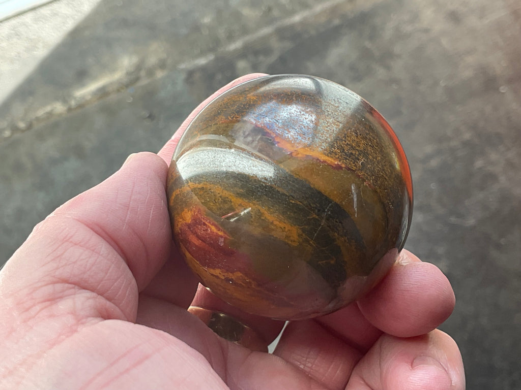 200g Tiger Iron Sphere 3A