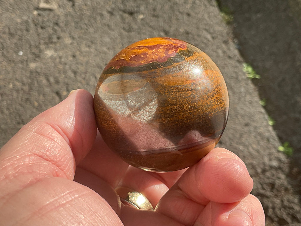 200g Tiger Iron Sphere 3A