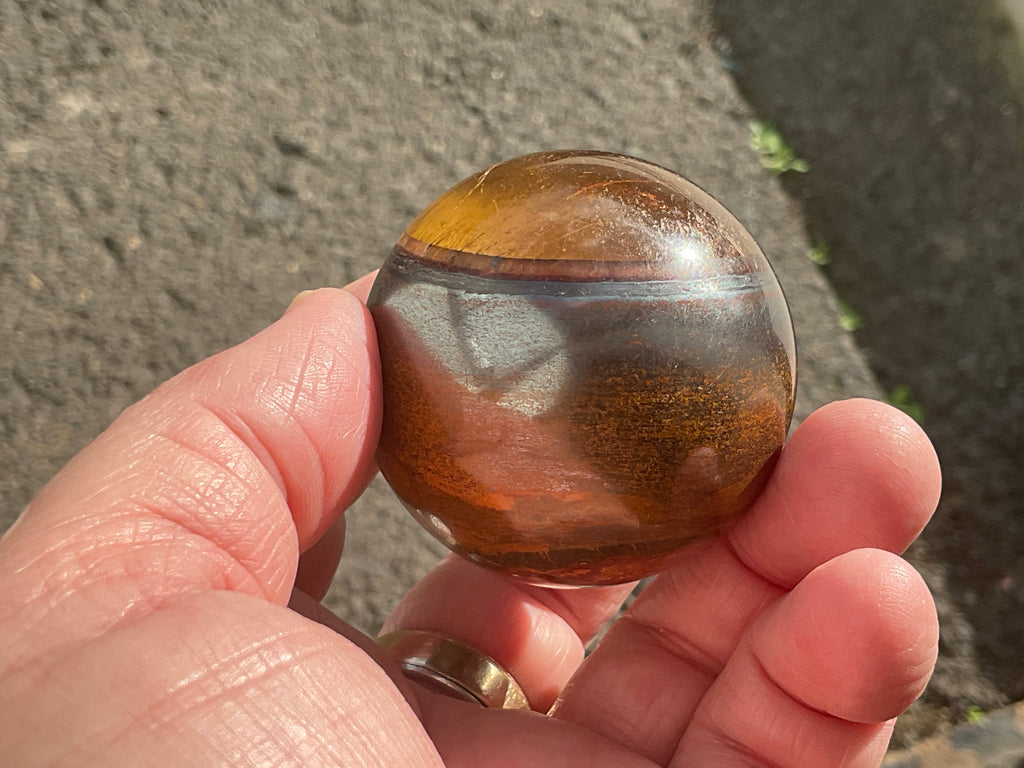 200g Tiger Iron Sphere 3A