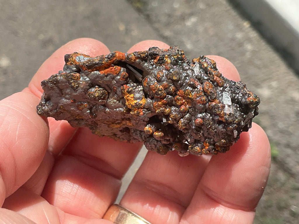 40g Iridescent Goethite/Limonite with Selenite Crystals Specimen 5A