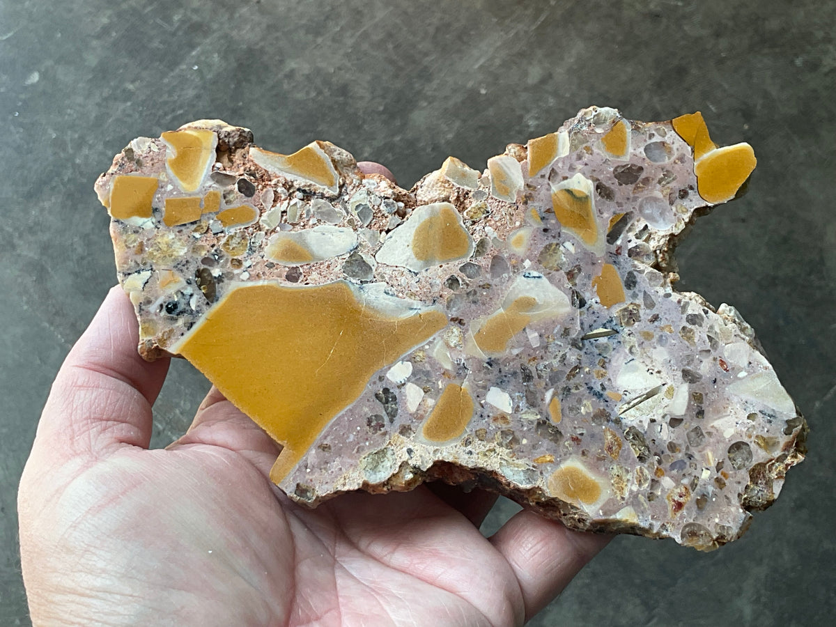 244g Polished Brecciated Mookaite Slab 4C