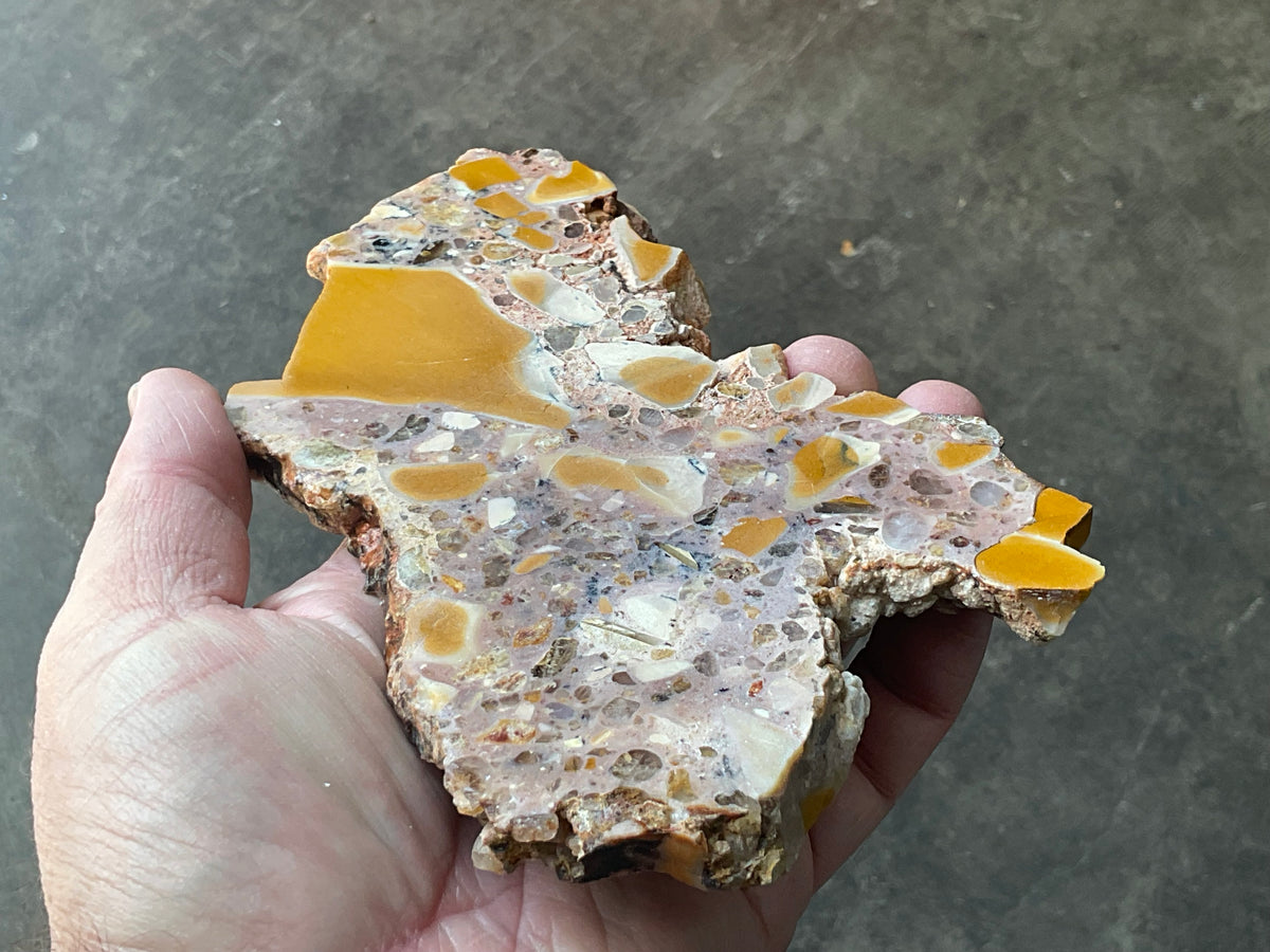 244g Polished Brecciated Mookaite Slab 4C